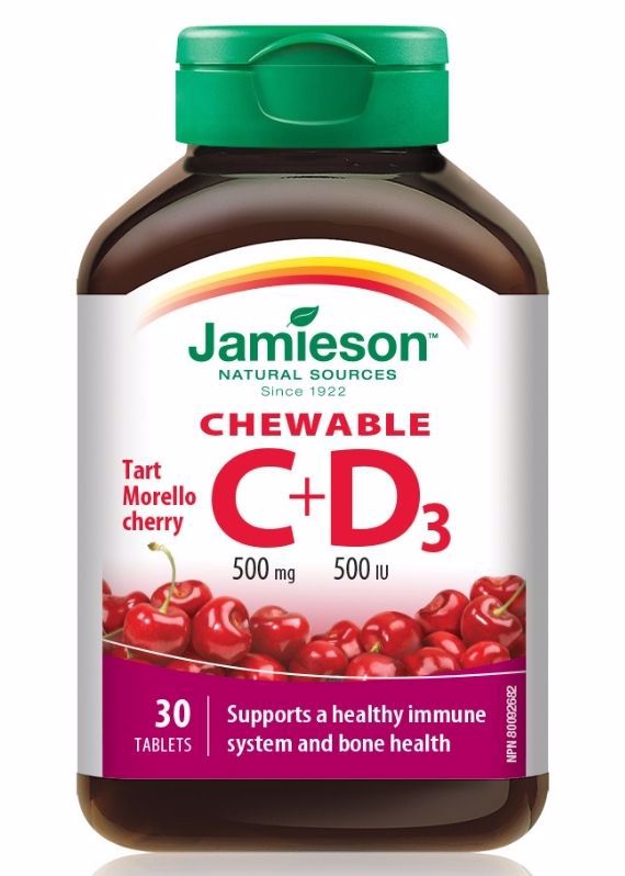 Jamieson Vitamin C + D 30 tableta za žvakanje