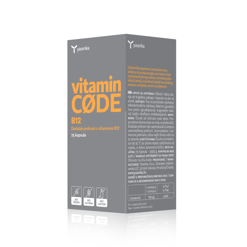 Yasenka Vitamin CODE B12 75 Kapsula