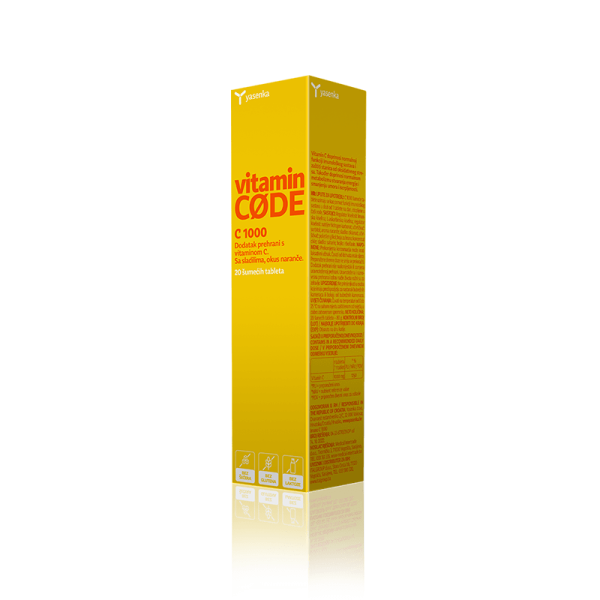 Yasenka Vitamin Code C 1000 šumeće Tablete 20 Komada